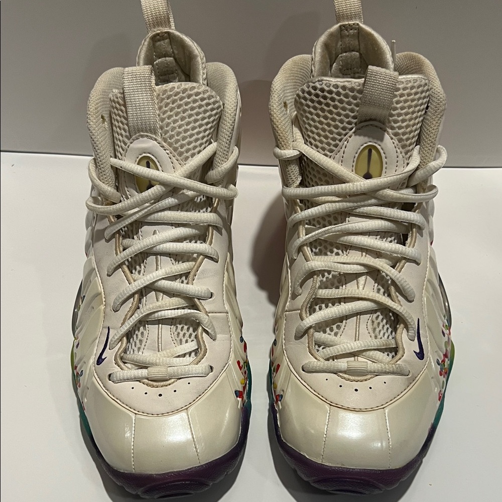 Vibrant Cream and Purple Kids Sneakers fruity pebbles